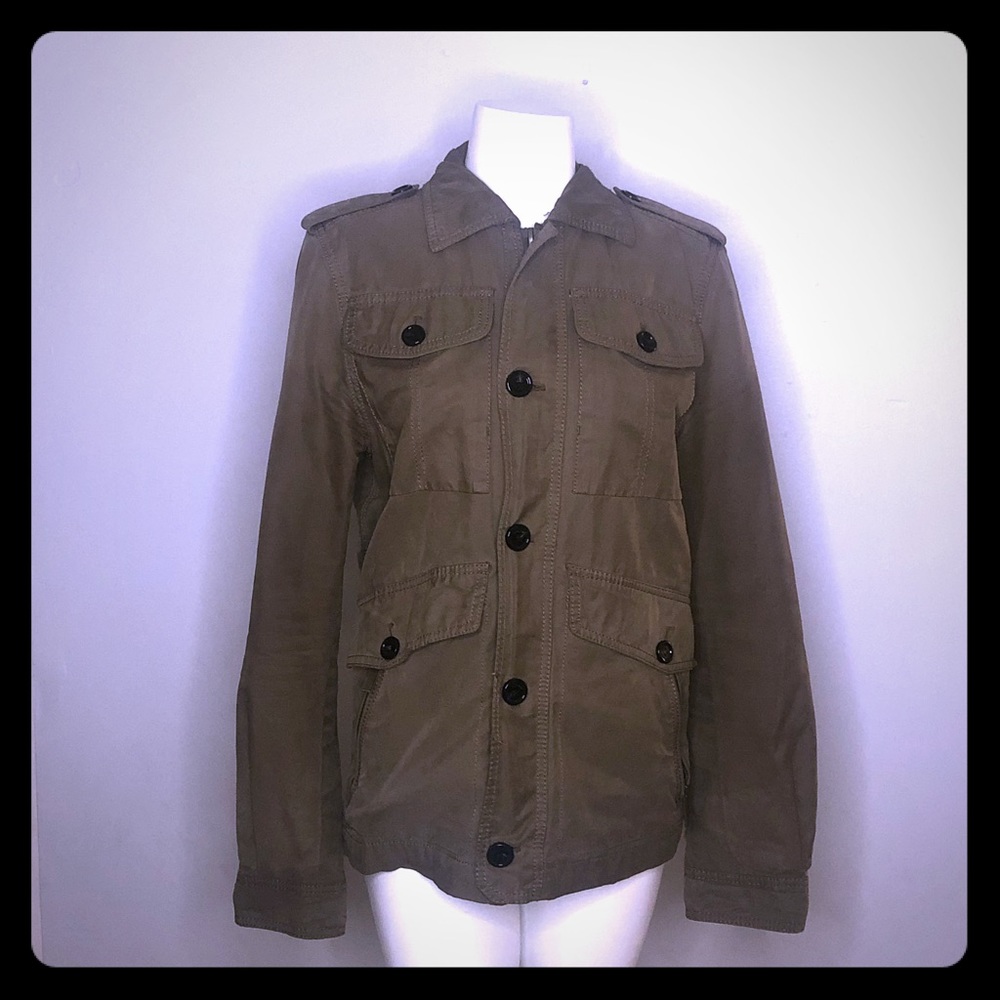 Zara Men Coat. Size Small. Dark khaki/olive green